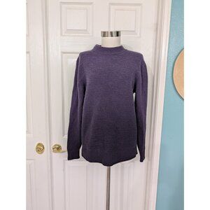 Korean 100% Cashmere Purple/Black Ombre Sweater High Neck Size Medium